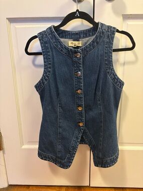 Madewell Blue Denim Tank Top